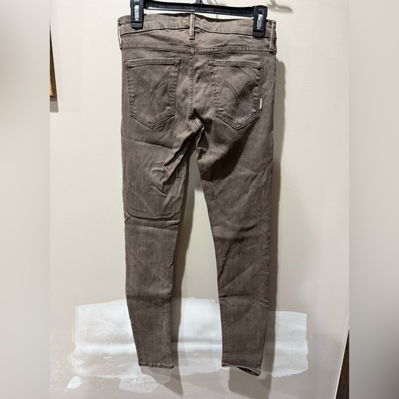 Mother "The Looker pop!" Brown Low Rise Skinny Jeans in Dye-Clay - Picture 5 of 8